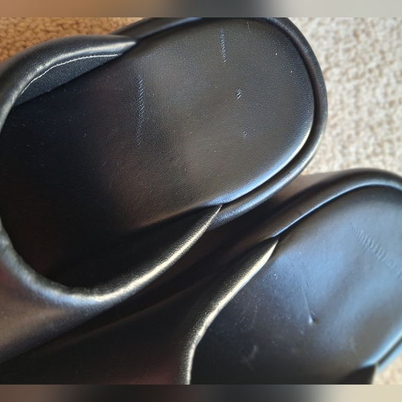 BALENCIAGA Rise Black Lambskin Wedge Slide Platform Sandals EU 40 US 10 Org $850 - Picture 12 of 12